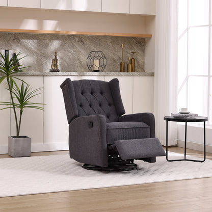 Fauteuil inclinable pivotant à 360 degrés rembourré HOMEFUN pour chambre à coucher et salon