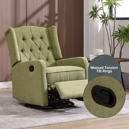 Fauteuil inclinable pivotant à 360 degrés rembourré HOMEFUN pour chambre à coucher et salon