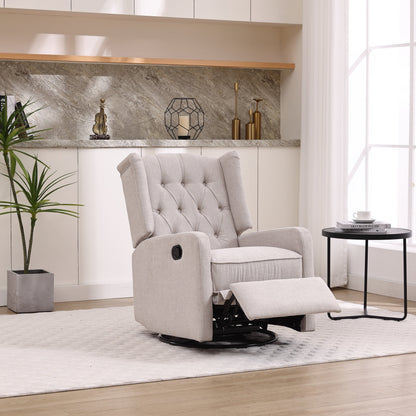 Fauteuil inclinable pivotant à 360 degrés rembourré HOMEFUN pour chambre à coucher et salon
