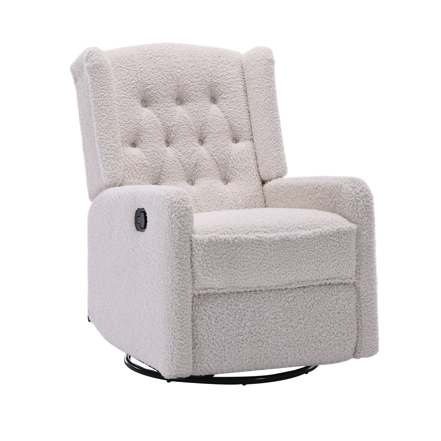 Fauteuil inclinable pivotant à 360 degrés rembourré HOMEFUN pour chambre à coucher et salon