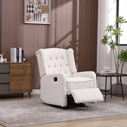 Fauteuil inclinable pivotant à 360 degrés rembourré HOMEFUN pour chambre à coucher et salon