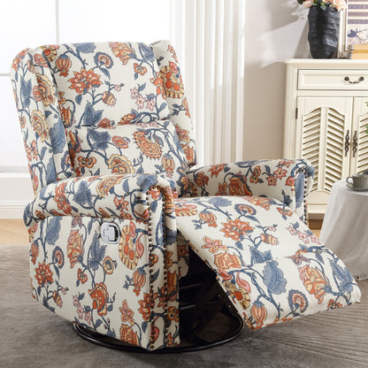 Fauteuil à bascule pivotant manuel HOMYKA Floral, lot de 2