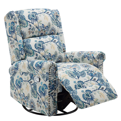 Fauteuil inclinable manuel pivotant à bascule HOMYKA Floral avec planeur rembourré