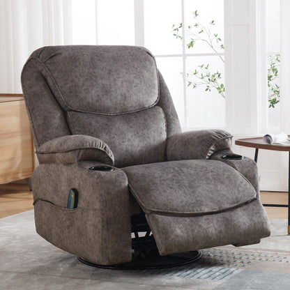 Fauteuil inclinable pivotant à bascule manuel HOMYKA avec massage et chaleur