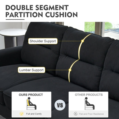 HOOOWOOO Meubles de salon 71 Canapé 3 places moderne en tissu rembourré