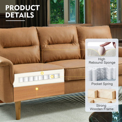 HOOOWOOO Meubles de salon 71 Canapé 3 places moderne en tissu rembourré