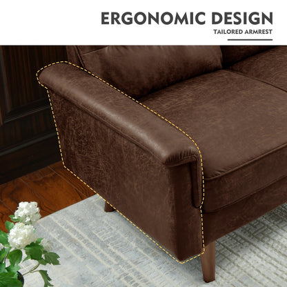 HOOOWOOO Meubles de salon 71 Canapé 3 places moderne en tissu rembourré