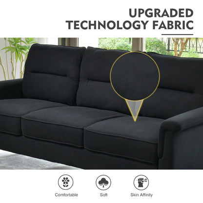 HOOOWOOO Meubles de salon 71 Canapé 3 places moderne en tissu rembourré