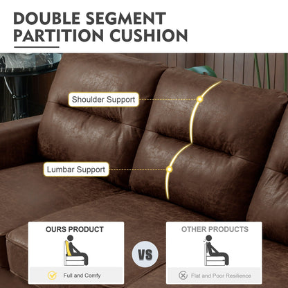 HOOOWOOO Meubles de salon 71 Canapé 3 places moderne en tissu rembourré