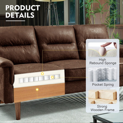 HOOOWOOO Meubles de salon 71 Canapé 3 places moderne en tissu rembourré