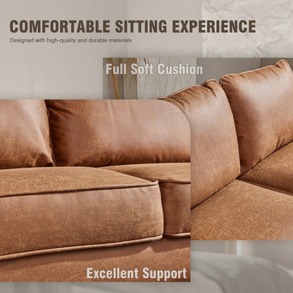 HOOOWOOO Meubles de salon Canapé en daim du milieu du siècle avec chaise longue