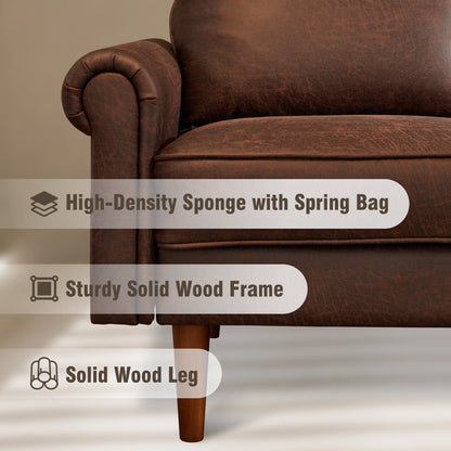 HOOOWOOO Meubles de salon Canapé en daim du milieu du siècle avec chaise longue