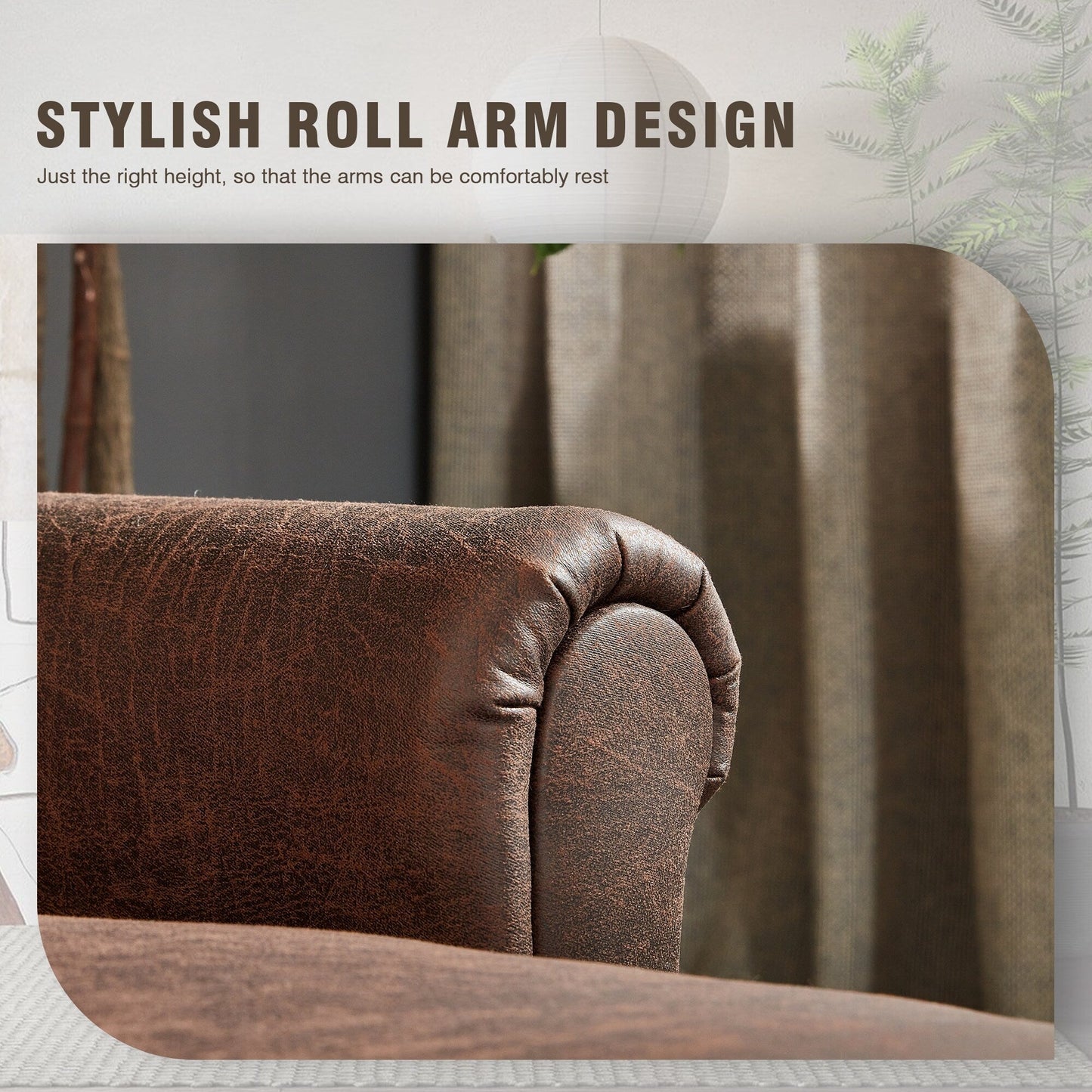 HOOOWOOO Meubles de salon Canapé en daim du milieu du siècle avec chaise longue