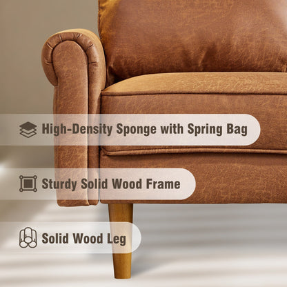 HOOOWOOO Meubles de salon Canapé en daim du milieu du siècle avec chaise longue