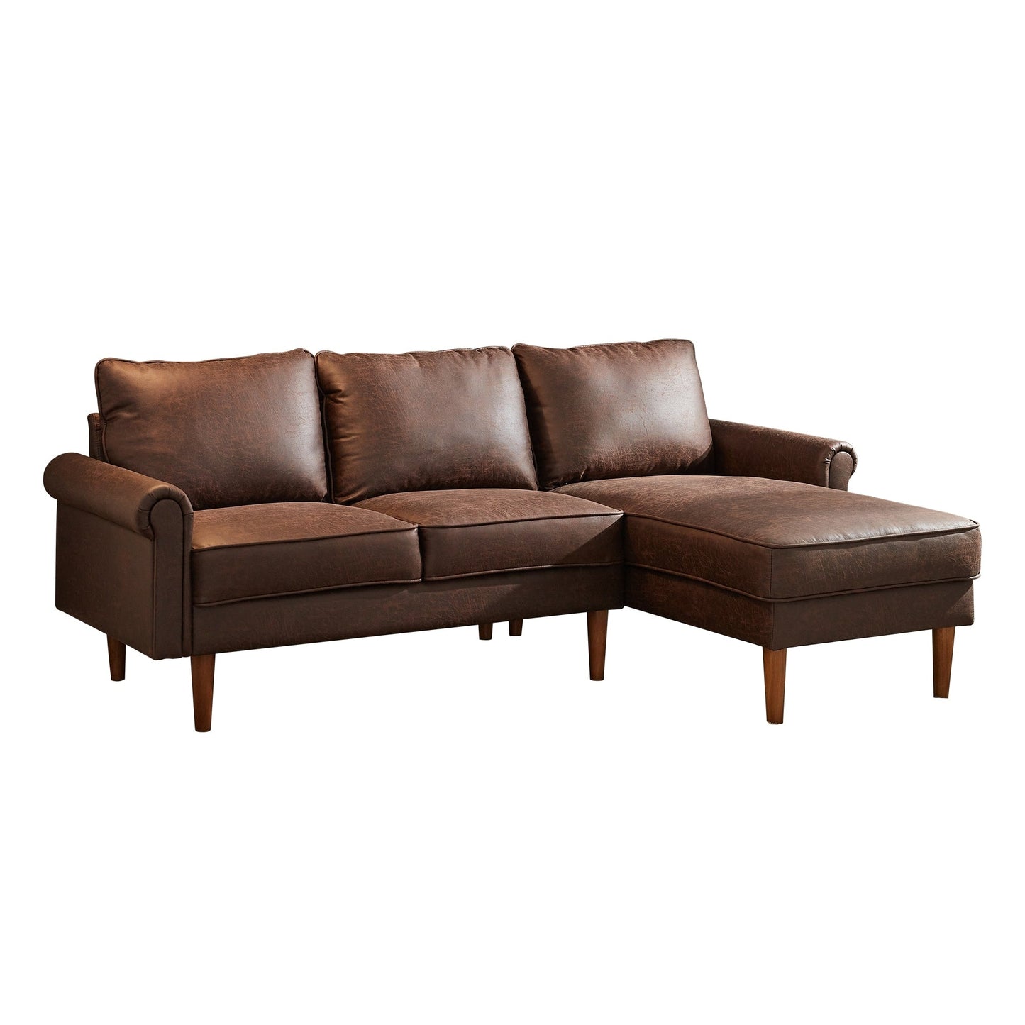 HOOOWOOO Meubles de salon Canapé en daim du milieu du siècle avec chaise longue