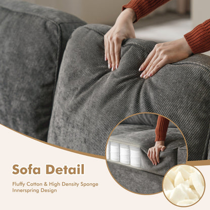 HOOOWOOO Meubles de salon Canapé-lit rembourré en velours côtelé moderne