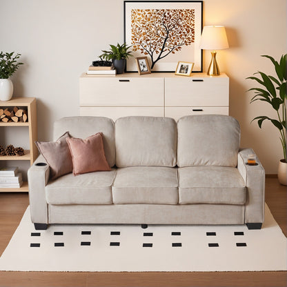 HOOOWOOO Meubles de salon Canapé-lit rembourré en velours côtelé moderne