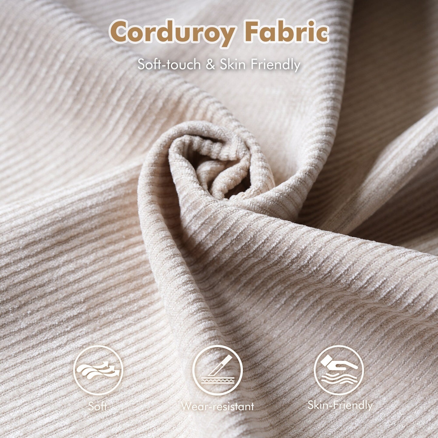 HOOOWOOO Meubles de salon Canapé-lit rembourré en velours côtelé moderne