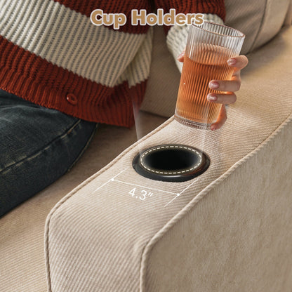 HOOOWOOO Meubles de salon Canapé-lit rembourré en velours côtelé moderne