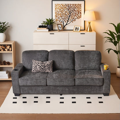 HOOOWOOO Meubles de salon Canapé-lit rembourré en velours côtelé moderne