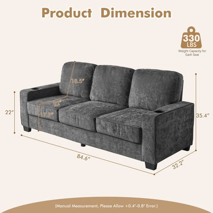 HOOOWOOO Meubles de salon Canapé-lit rembourré en velours côtelé moderne