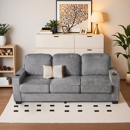 HOOOWOOO Meubles de salon Canapé-lit rembourré en velours côtelé moderne