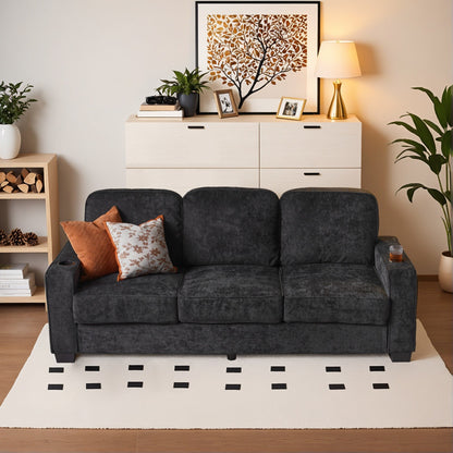 HOOOWOOO Meubles de salon Canapé-lit rembourré en velours côtelé moderne