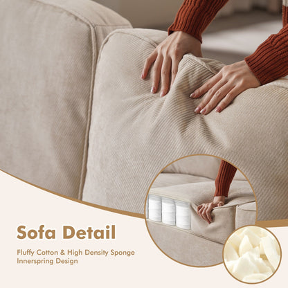 HOOOWOOO Meubles de salon Canapé-lit rembourré en velours côtelé moderne