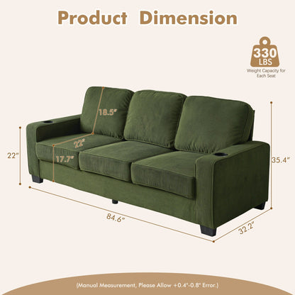 HOOOWOOO Meubles de salon Canapé-lit rembourré en velours côtelé moderne