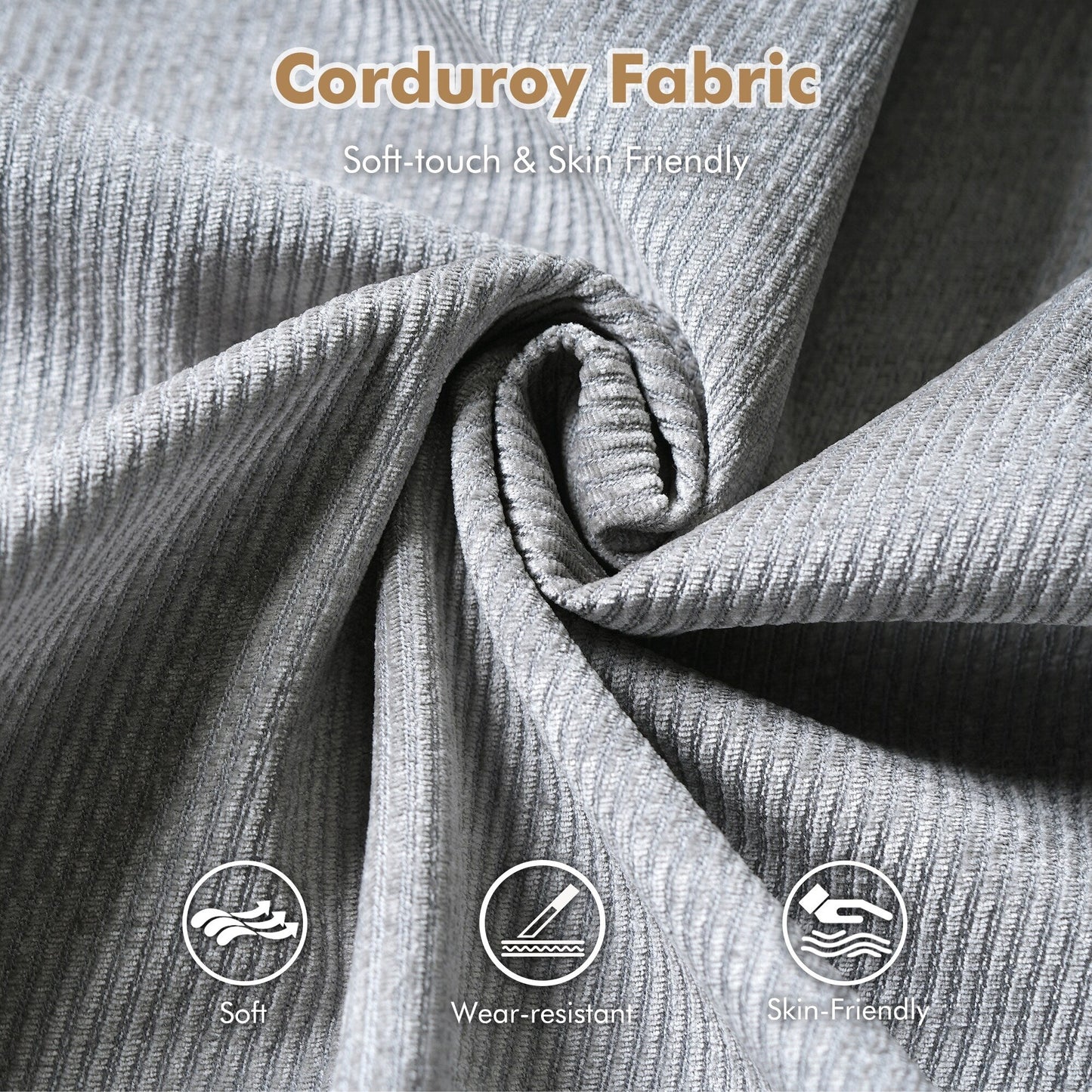 HOOOWOOO Meubles de salon Canapé-lit rembourré en velours côtelé moderne