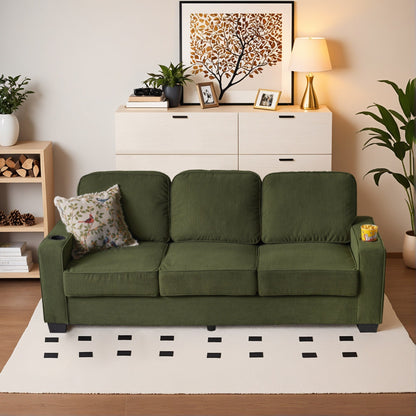 HOOOWOOO Meubles de salon Canapé-lit rembourré en velours côtelé moderne