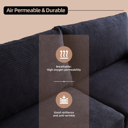 Canapé rembourré moderne du milieu du siècle HOOOWOOO avec coussins roulés