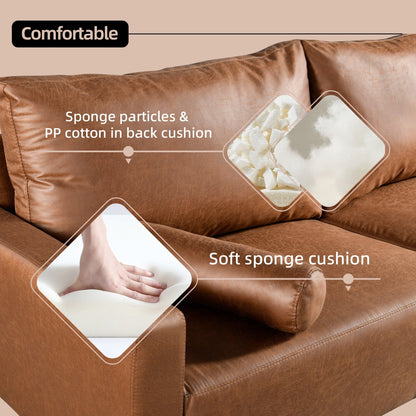 Canapé rembourré moderne du milieu du siècle HOOOWOOO avec coussins roulés