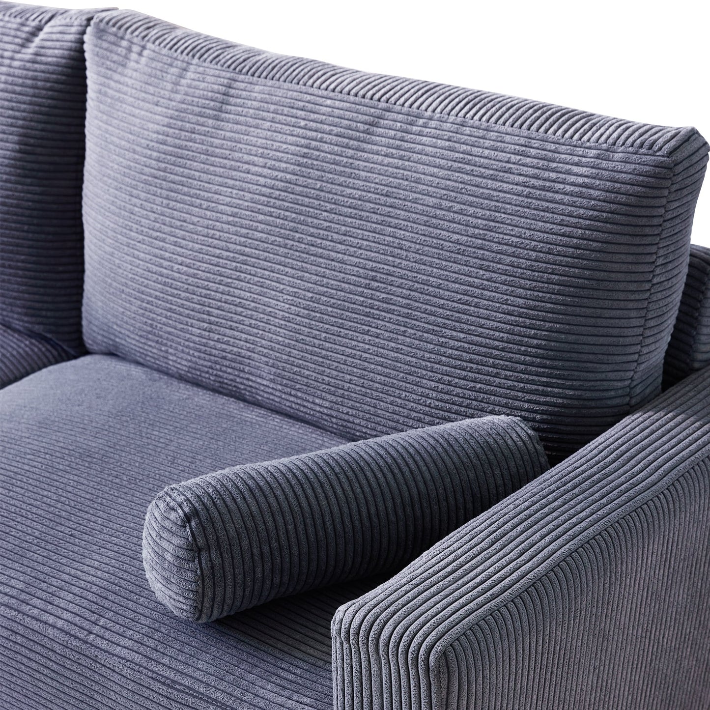 Canapé rembourré moderne du milieu du siècle HOOOWOOO avec coussins roulés