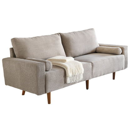 Canapé rembourré moderne du milieu du siècle HOOOWOOO avec coussins roulés