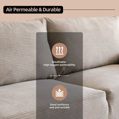 Canapé rembourré moderne du milieu du siècle HOOOWOOO avec coussins roulés