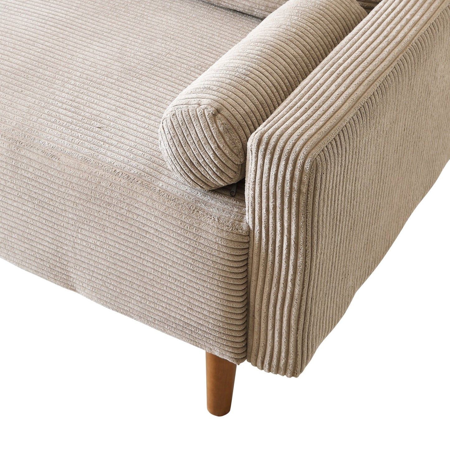 Canapé rembourré moderne du milieu du siècle HOOOWOOO avec coussins roulés