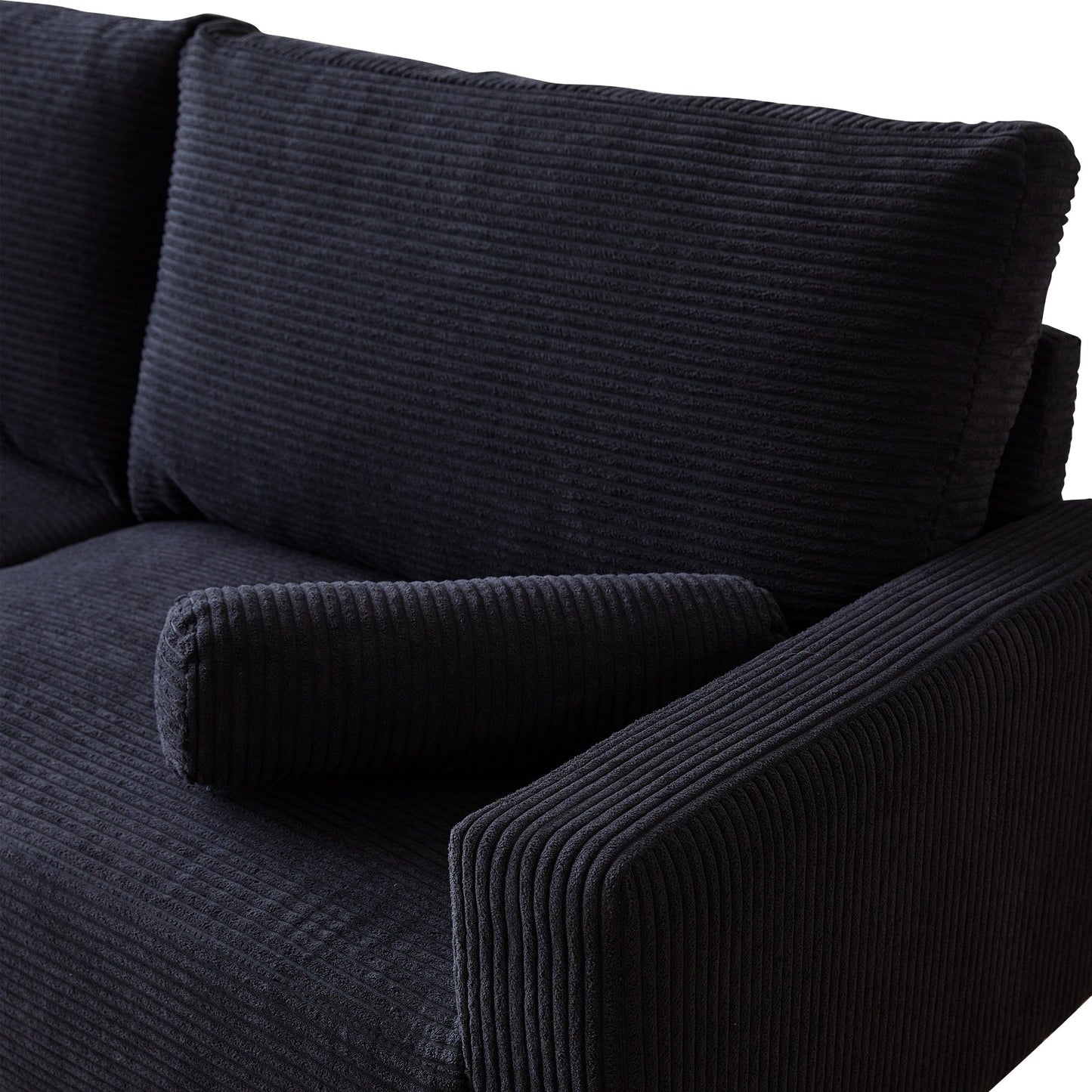 Canapé rembourré moderne du milieu du siècle HOOOWOOO avec coussins roulés