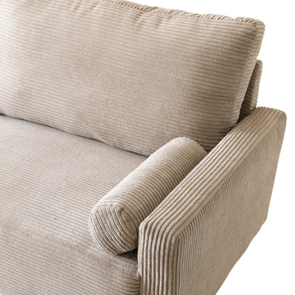 Canapé rembourré moderne du milieu du siècle HOOOWOOO avec coussins roulés