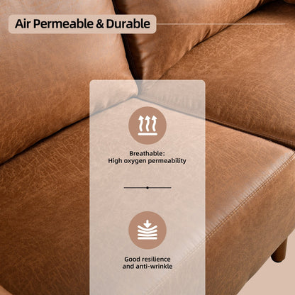 Canapé rembourré moderne du milieu du siècle HOOOWOOO avec coussins roulés