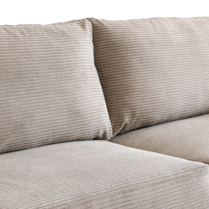 Canapé rembourré moderne du milieu du siècle HOOOWOOO avec coussins roulés