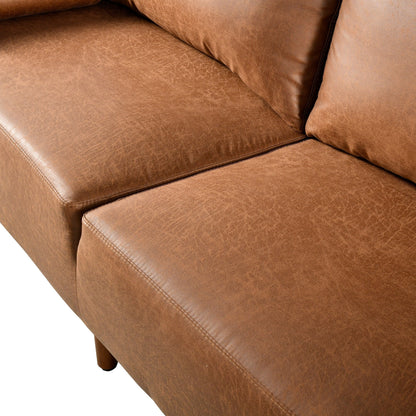 Canapé rembourré moderne du milieu du siècle HOOOWOOO avec coussins roulés