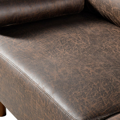 Canapé rembourré moderne du milieu du siècle HOOOWOOO avec coussins roulés