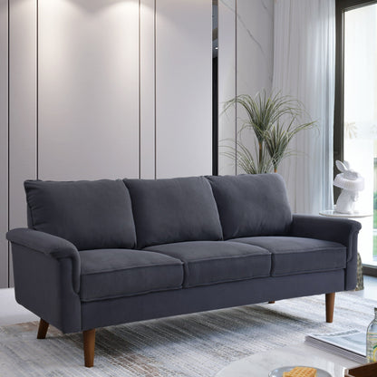 Canapé 3 places moderne en tissu polyester HOOOWOOO avec accoudoirs larges