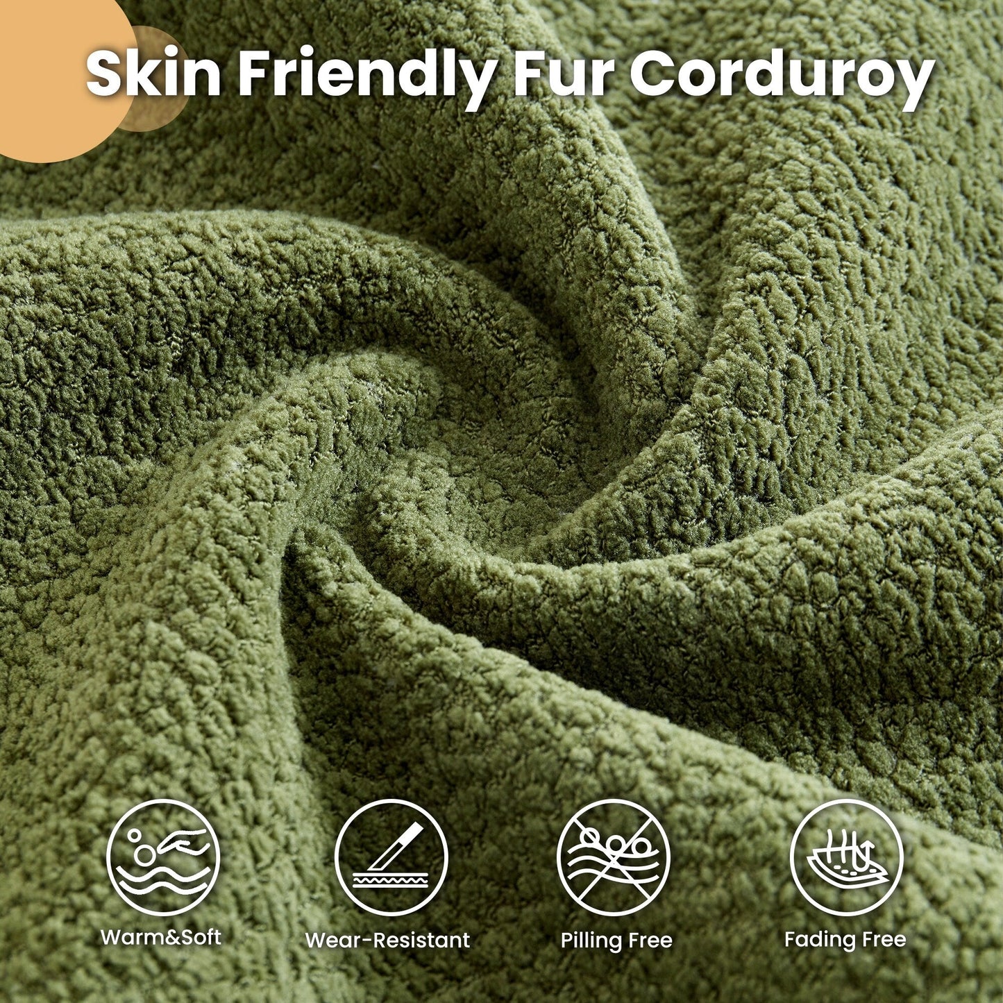 Canapé de sol moderne en velours côtelé HOOOWOOO