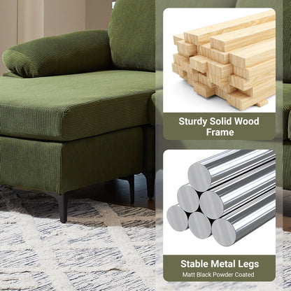 HOOOWOOO Canapé-lit convertible moderne en polyester avec pieds en métal pour salon