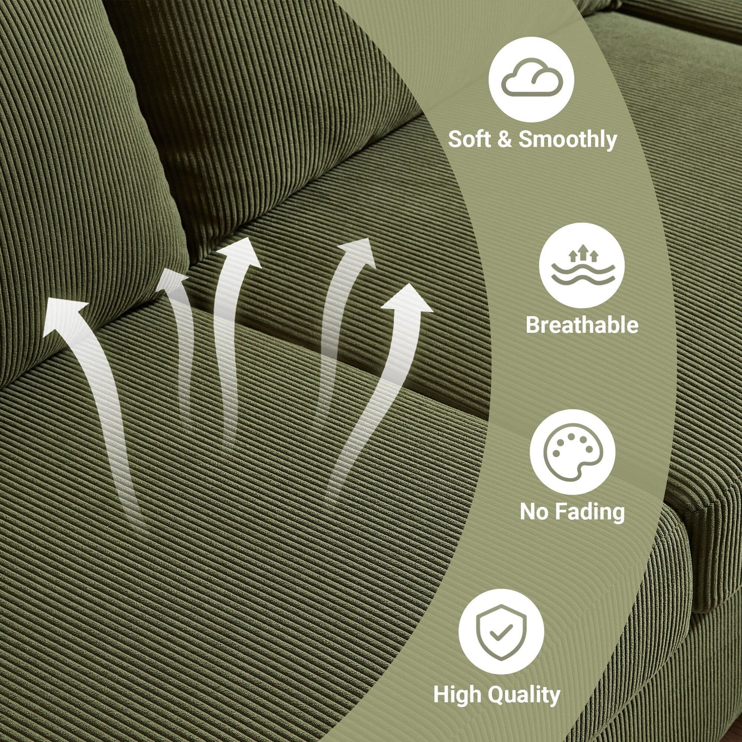 HOOOWOOO Canapé-lit convertible moderne en polyester avec pieds en métal pour salon