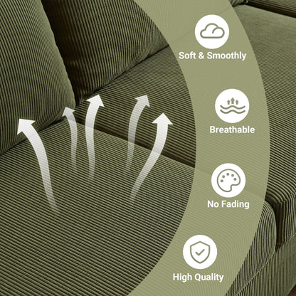 HOOOWOOO Canapé-lit convertible moderne en polyester avec pieds en métal pour salon