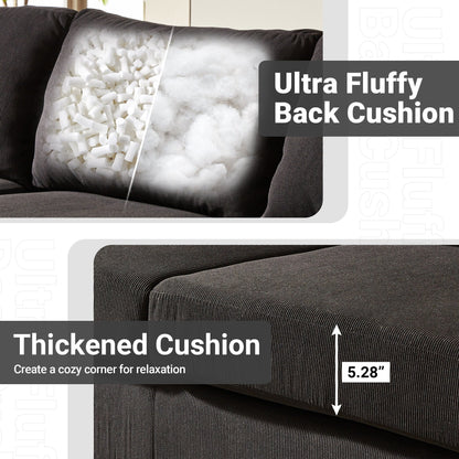 HOOOWOOO Canapé-lit convertible moderne en polyester avec pieds en métal pour salon