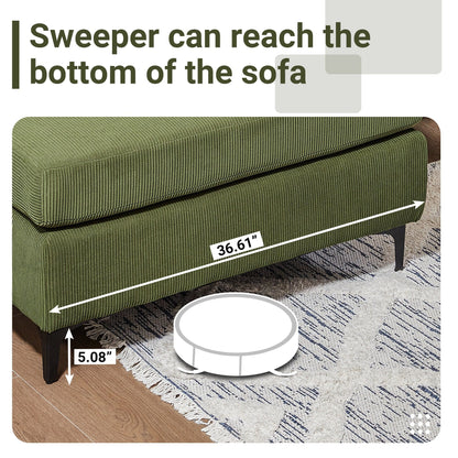 HOOOWOOO Canapé-lit convertible moderne en polyester avec pieds en métal pour salon